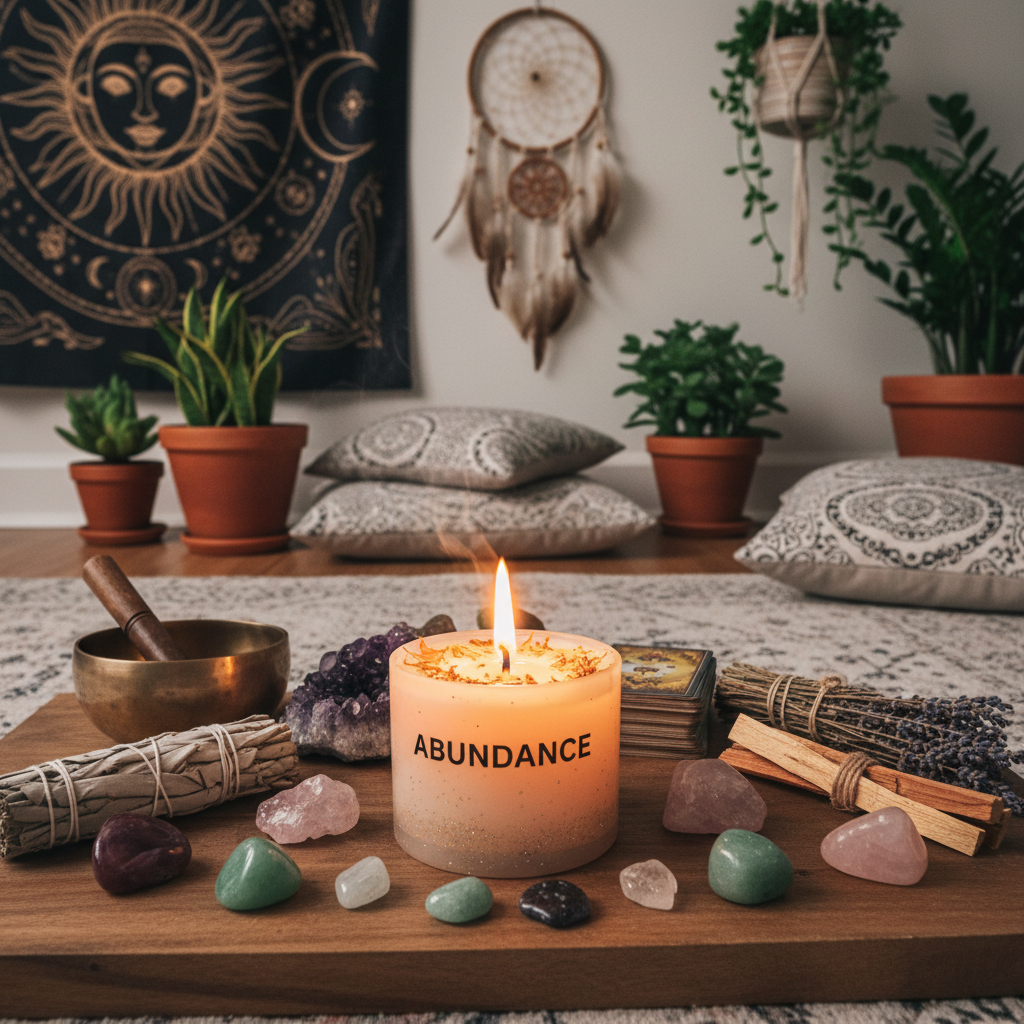Vela en altar ritual
