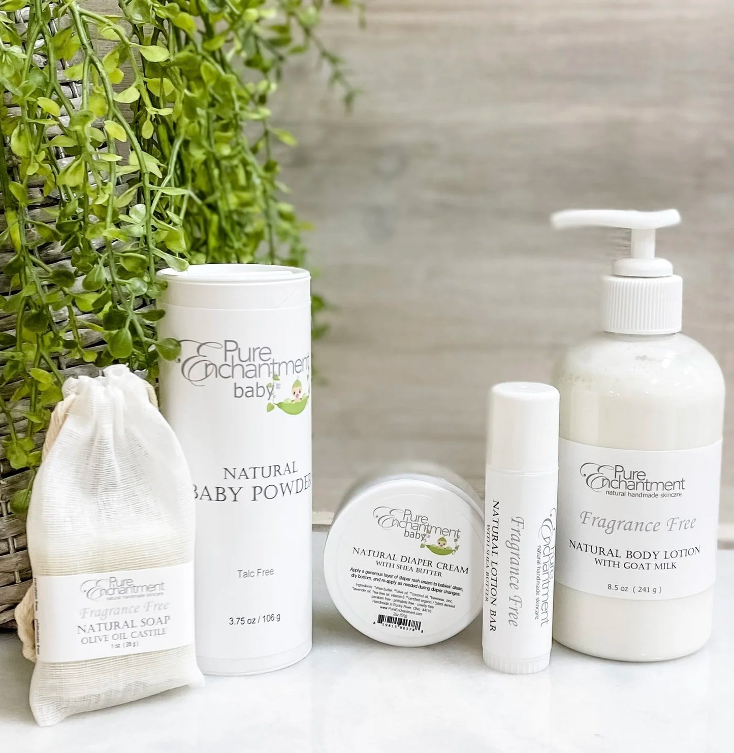 Set de Crema Hidratante y Talco Orgánico para Bebé (Sin Talco Mineral)
